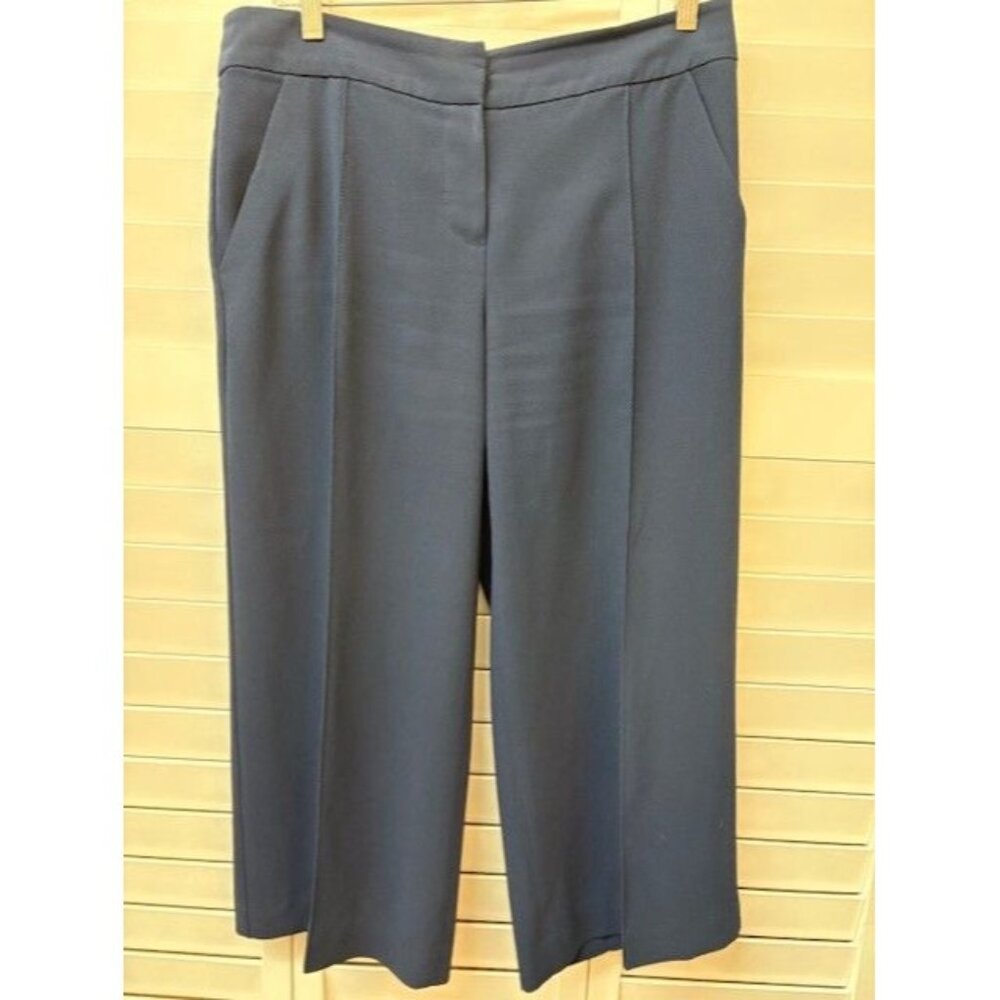 Trina Turk Womens‎ Navy Blue Wide-Leg Cropped Pants Size 6